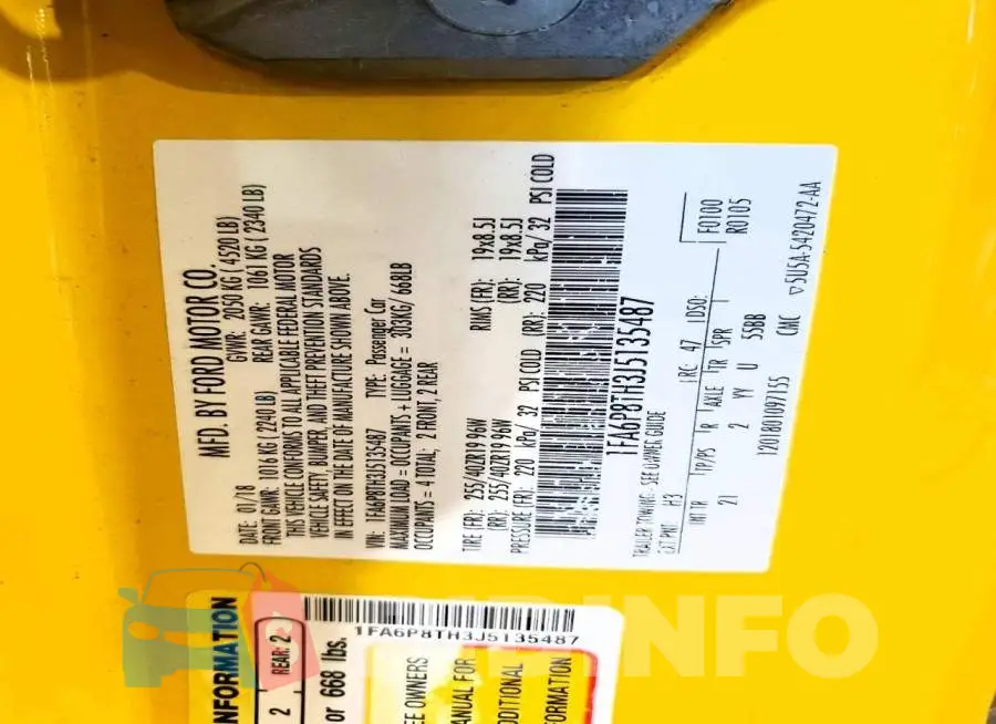 1FA6P8TH3J5135487 Photo# 13