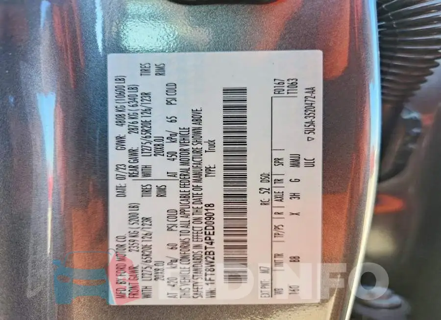 1FT8W2BT4PED09018 Photo# 12