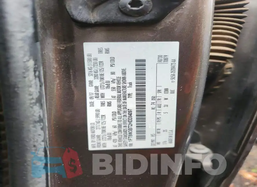 1FT8W3BT2HEE84097 Photo# 12