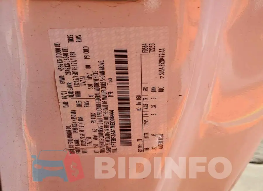 1FTBF3A61MED08444 Photo# 12