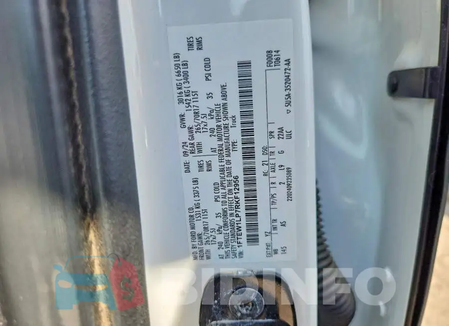 1FTEW1LP7RKF12956 Photo# 12