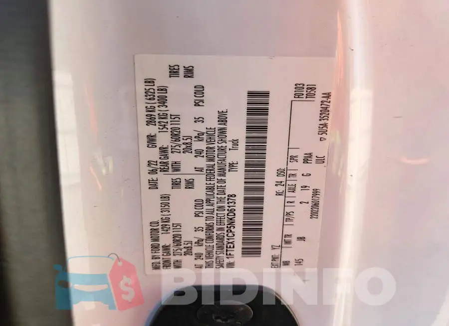 1FTEX1CP5NKD61378 Photo# 12