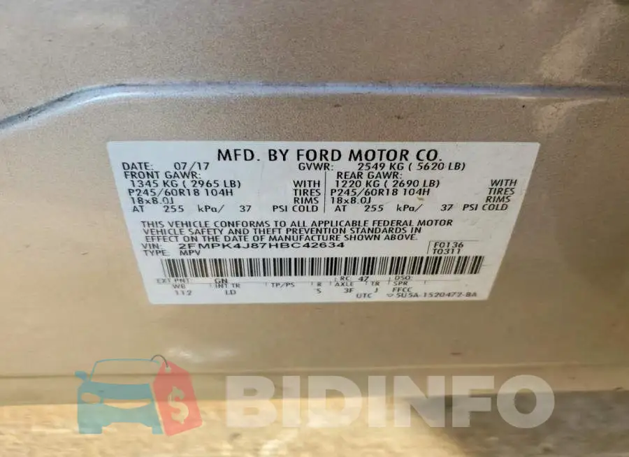 2FMPK4J87HBC42634 Photo# 13