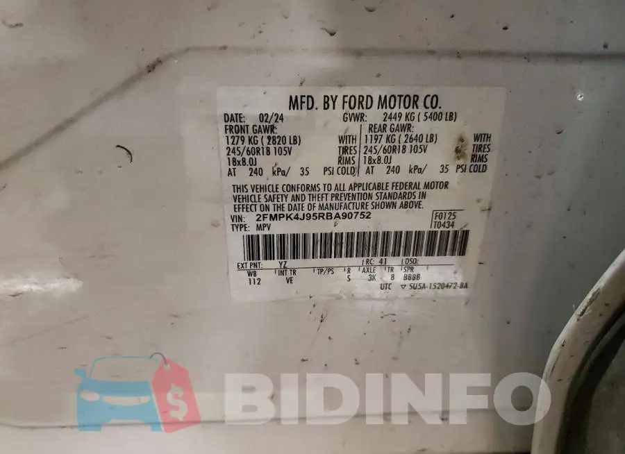 2FMPK4J95RBA90752 Photo# 13