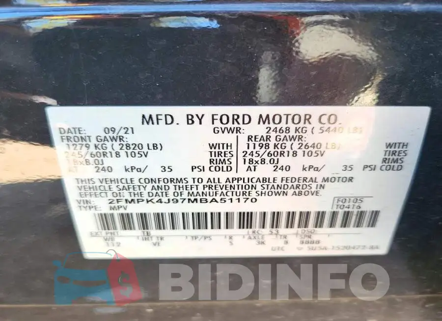 2FMPK4J97MBA51170 Photo# 13