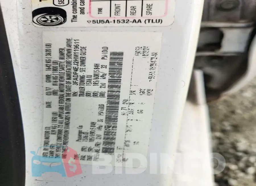 3FADP4EJ2HM119611 Photo# 12