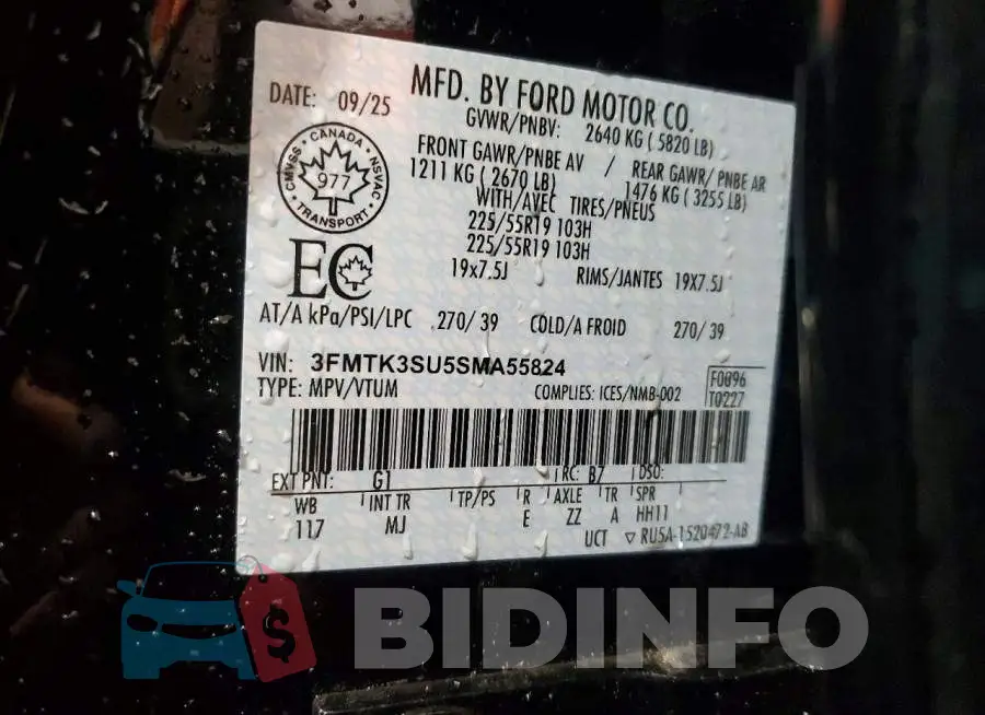 3FMTK3SU5SMA55824 Photo# 14