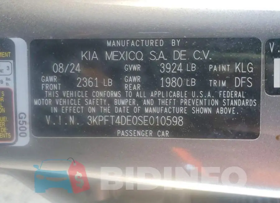 3KPFT4DE0SE010598 Photo# 12