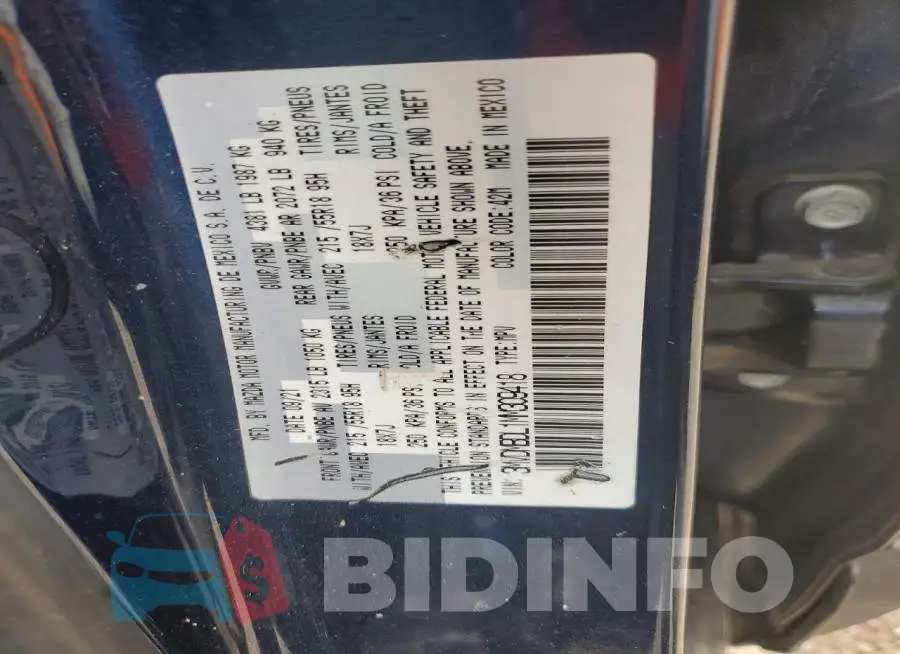3MVDMBDL1MM309418 Photo# 13