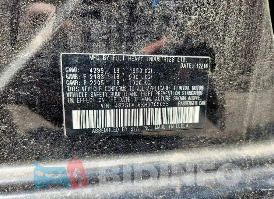 4S3GTAB6XH3705055 Photo# 12