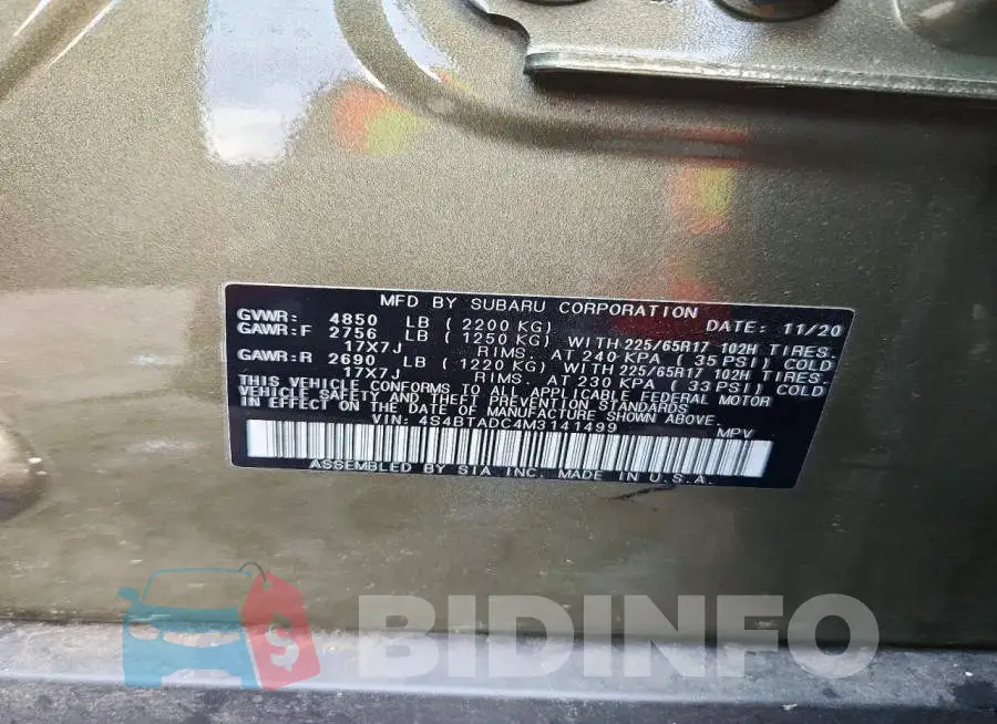 4S4BTADC4M3141499 Photo# 13