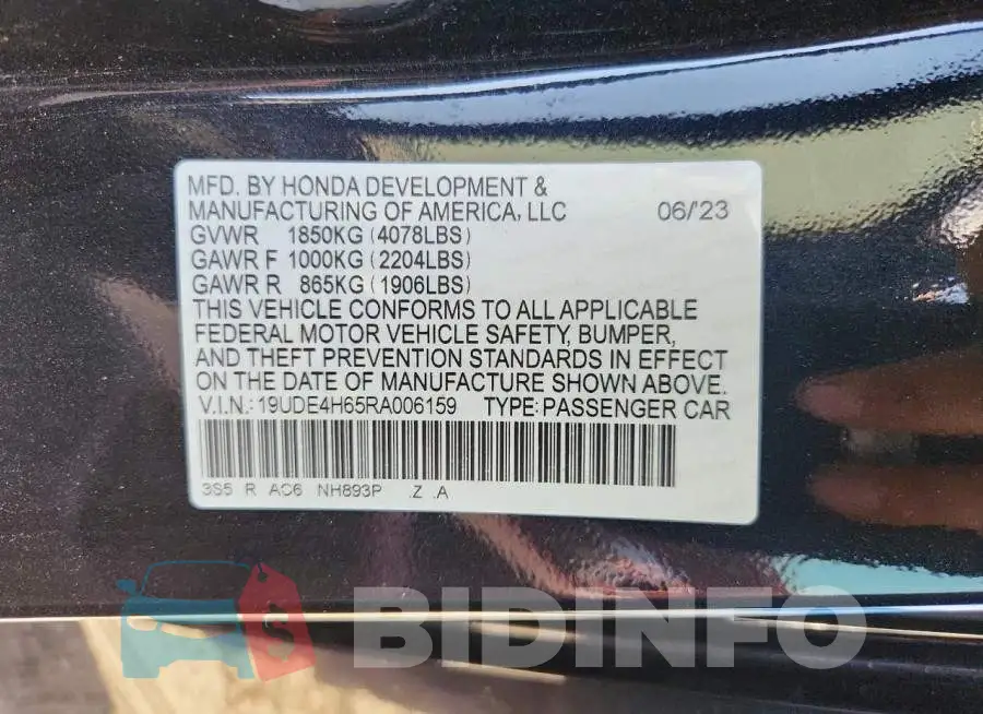19UDE4H65RA006159 Photo# 12
