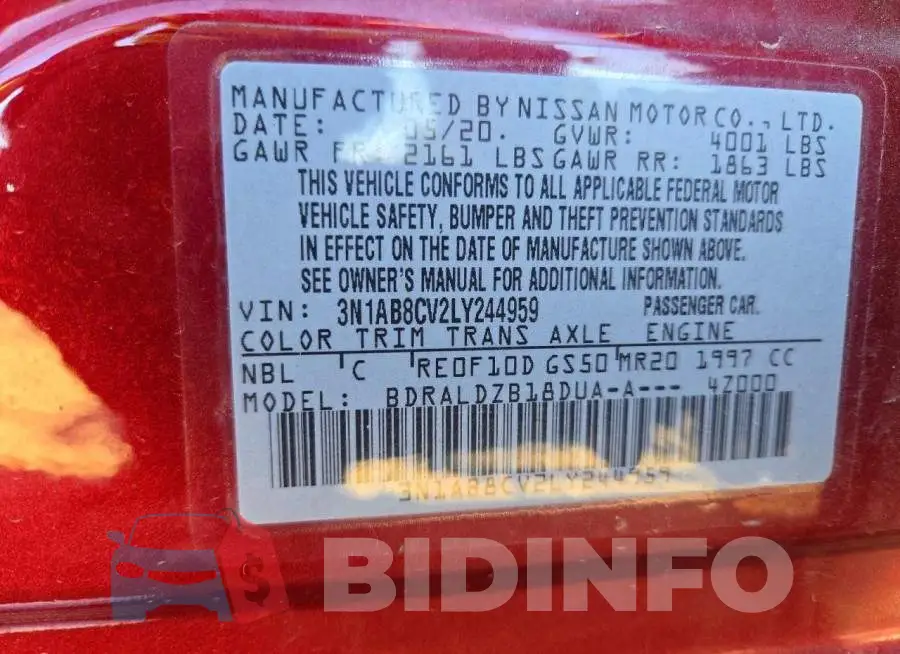 3N1AB8CV2LY244959 Photo# 12