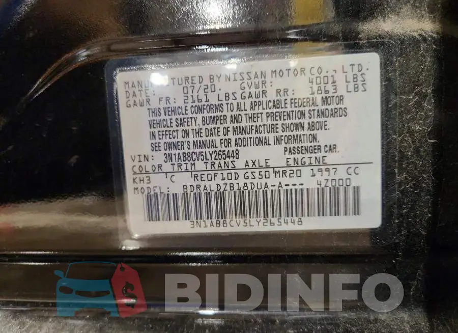 3N1AB8CV5LY265448 Photo# 12