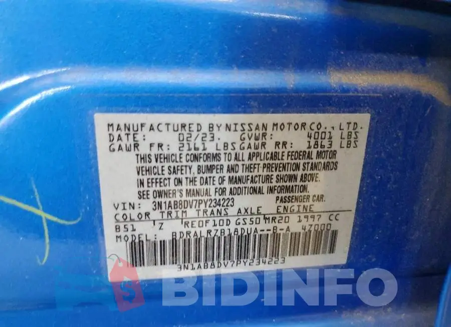3N1AB8DV7PY234223 Photo# 12