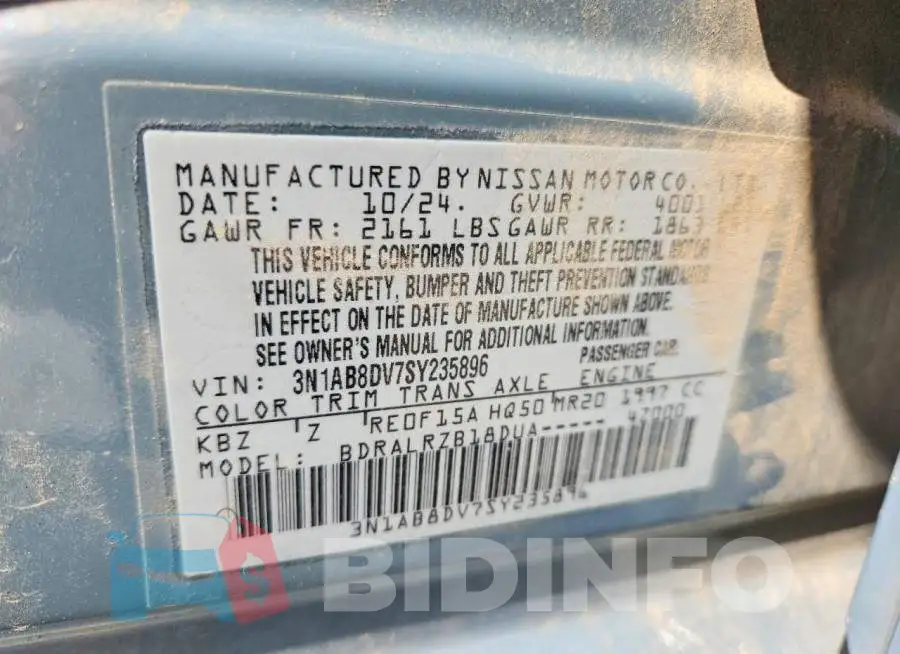 3N1AB8DV7SY235896 Photo# 13