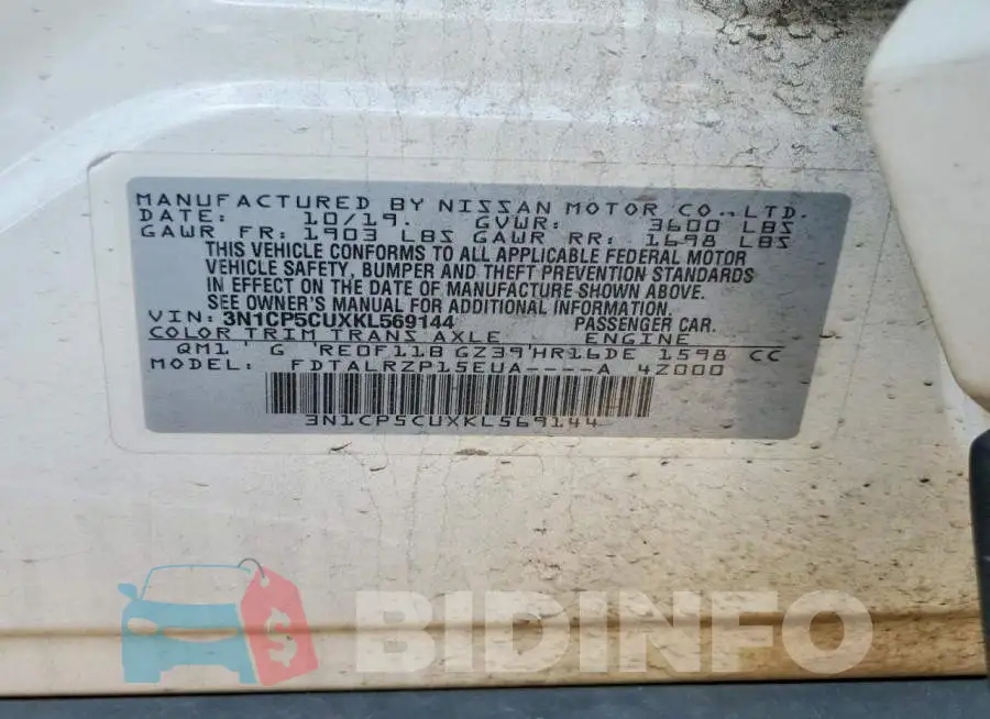 3N1CP5CUXKL569144 Photo# 13