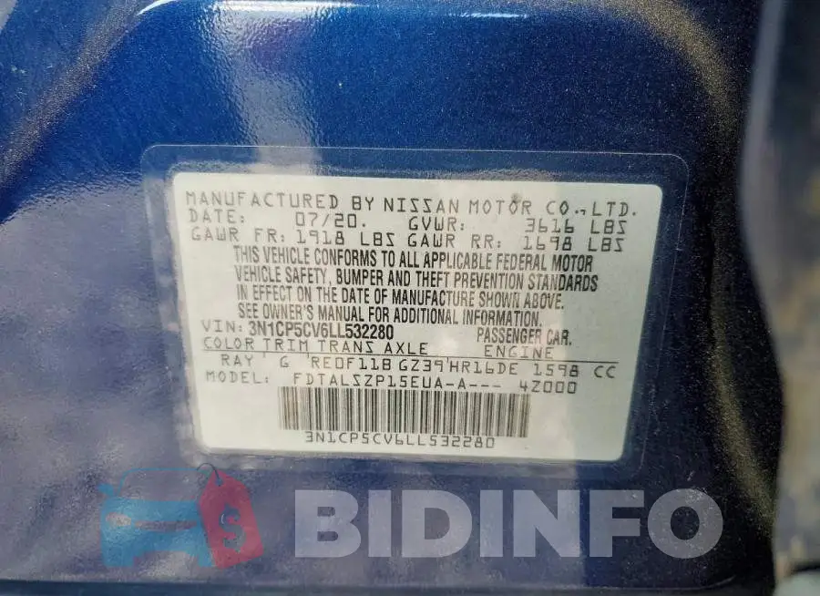 3N1CP5CV6LL532280 Photo# 12