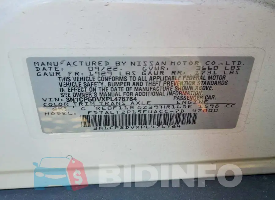 3N1CP5DVXPL476784 Photo# 14