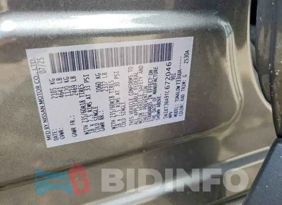 5N1BT3BA9TC672046 Photo# 13