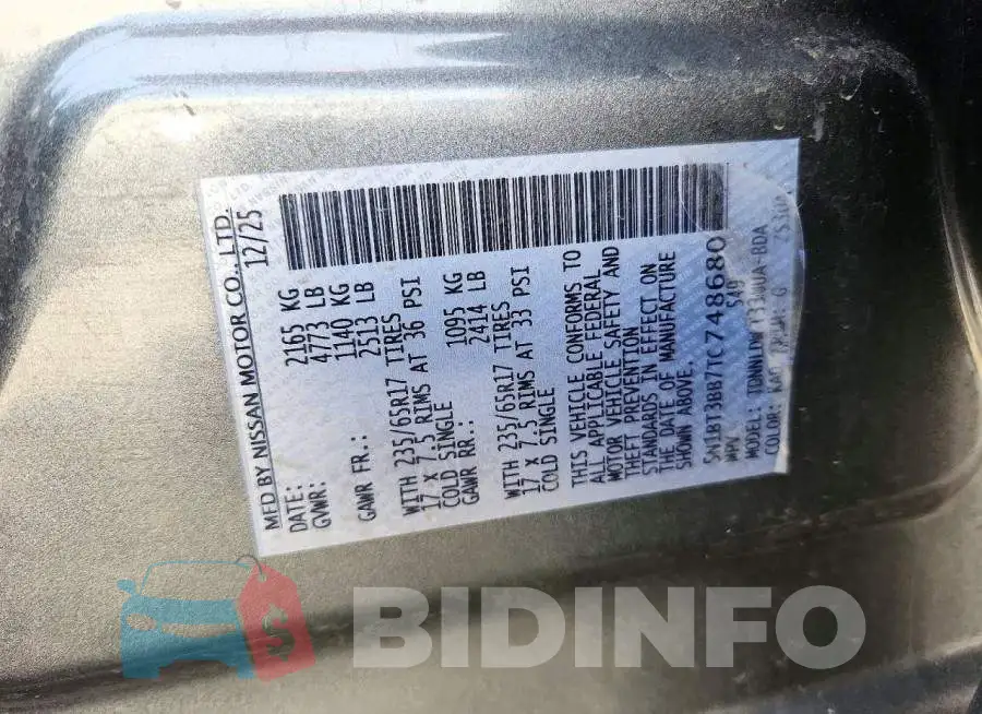 5N1BT3BB7TC748680 Photo# 13