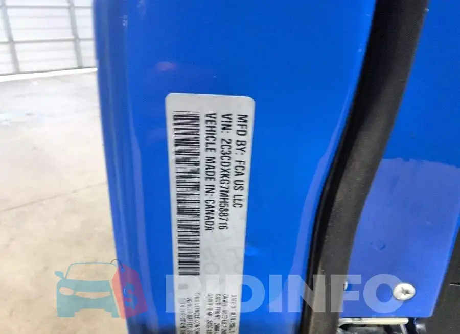 2C3CDXKG7MH588716 Photo# 12