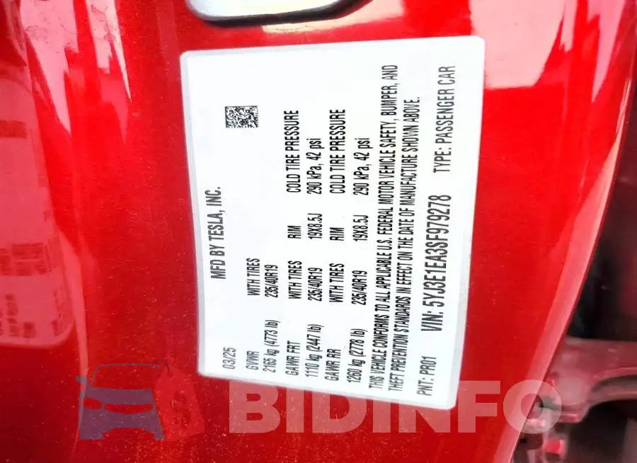 5YJ3E1EA3SF979278 Photo# 12