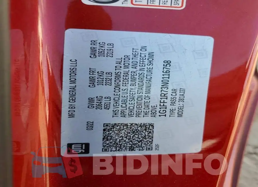 1G1FF1R73N0116758 Photo# 13