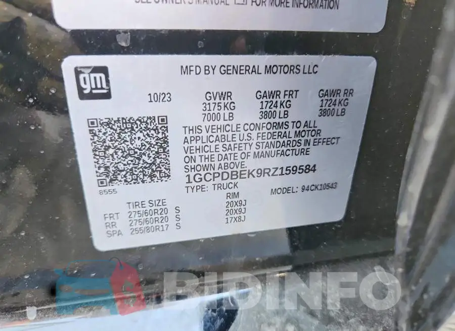 1GCPDBEK9RZ159584 Photo# 12