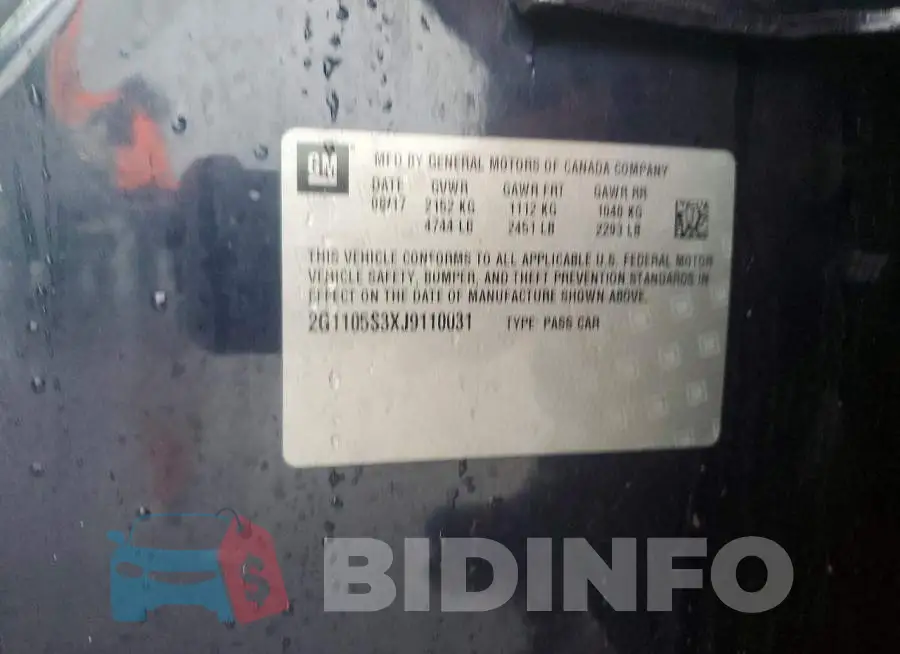 2G1105S3XJ9110031 Photo# 12