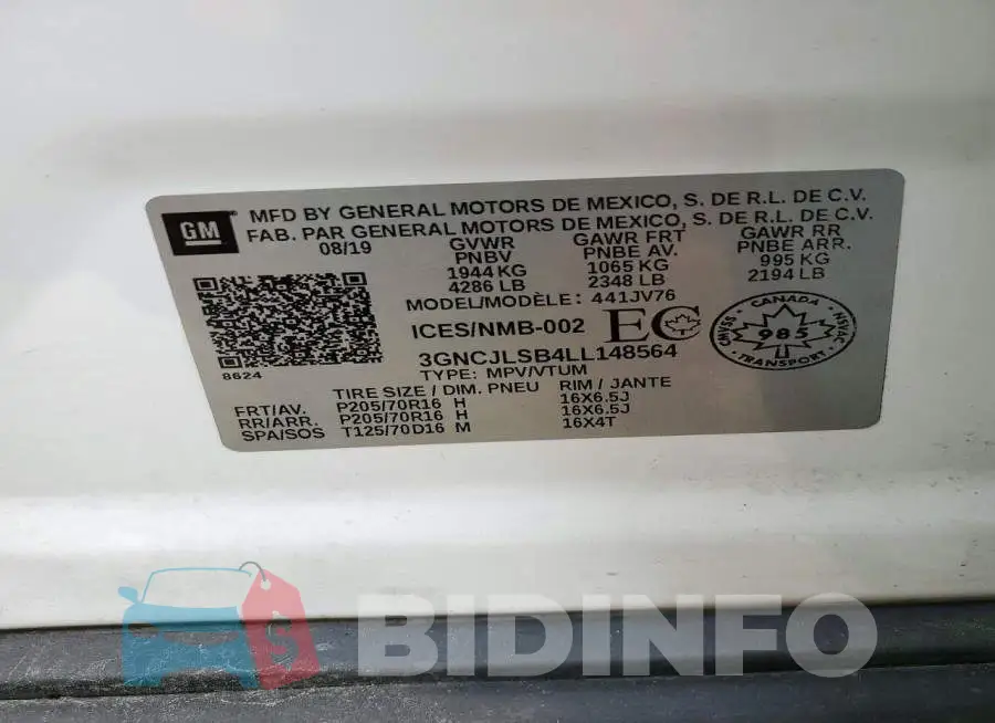 3GNCJLSB4LL148564 Photo# 14