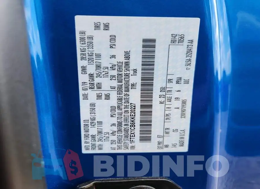 1FTEX1CB6KKE20227 Photo# 13
