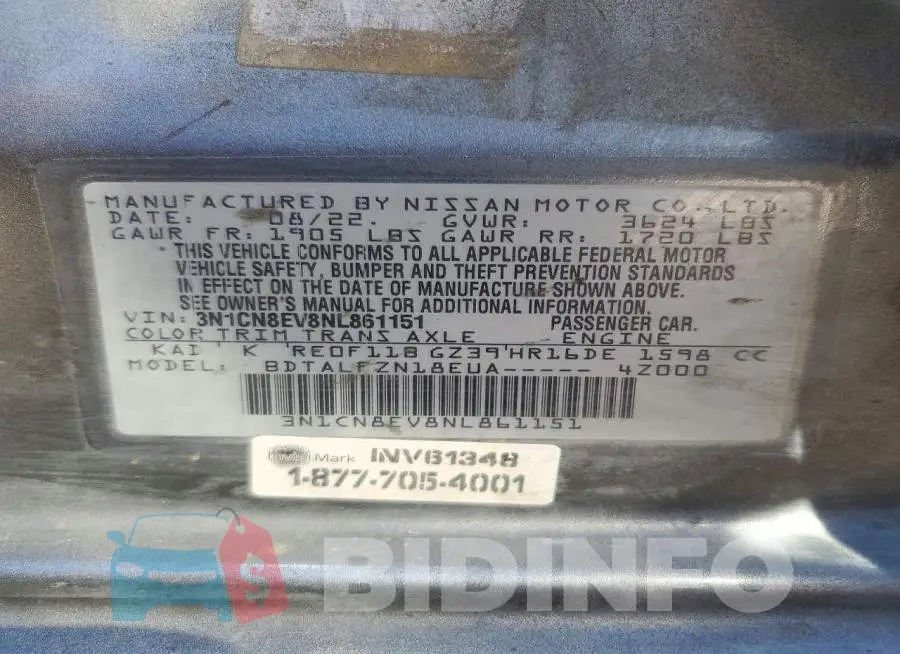 3N1CN8EV8NL861151 Photo# 12