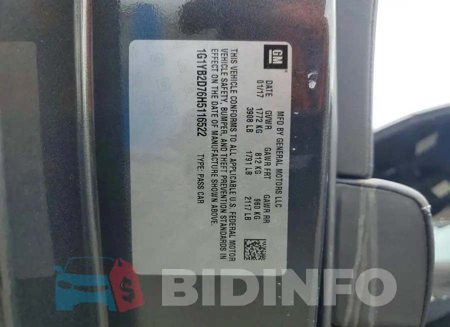 1G1YB2D76H5116522 Photo# 13