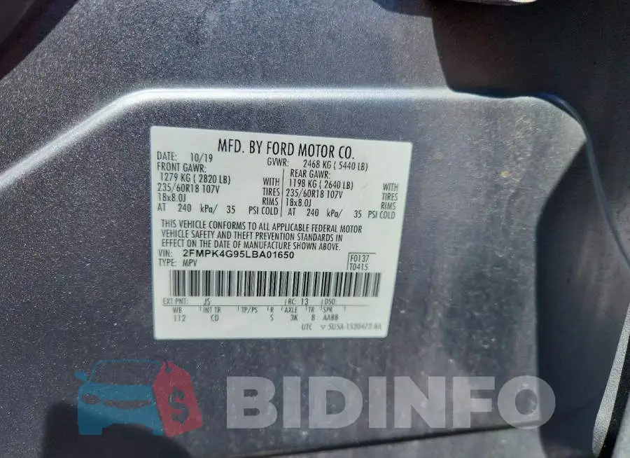 2FMPK4G95LBA01650 Photo# 12