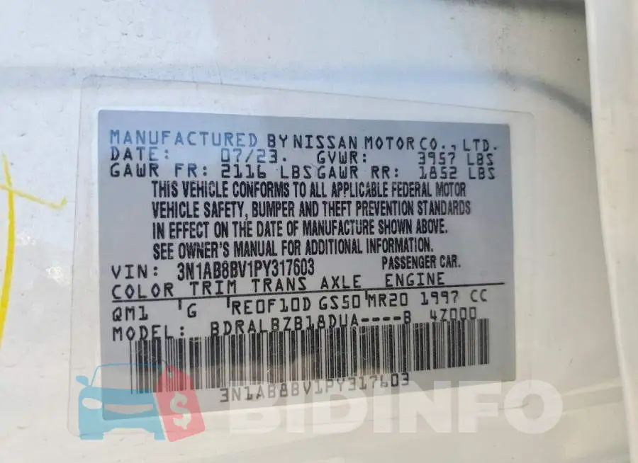 3N1AB8BV1PY317603 Photo# 12