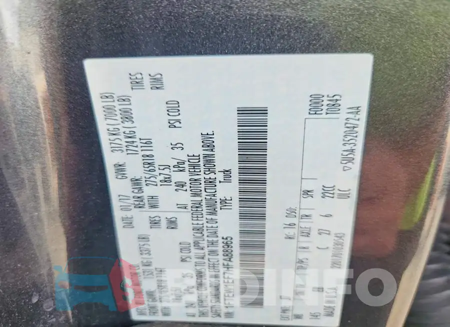 1FTEW1EF7HFA88965 Photo# 12