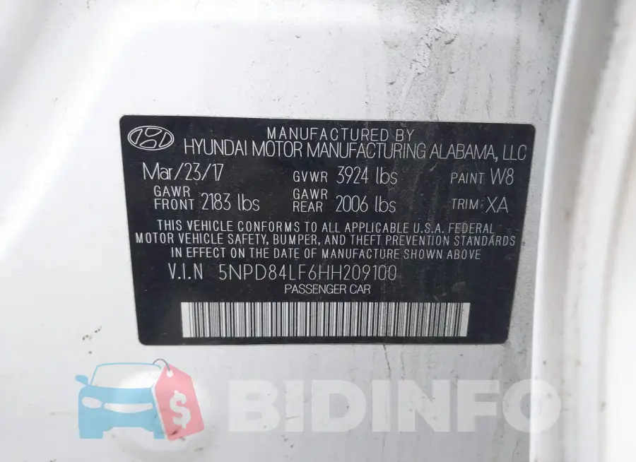 5NPD84LF6HH209100 Photo# 9