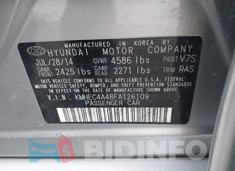 KMHEC4A48FA126109 Photo# 9