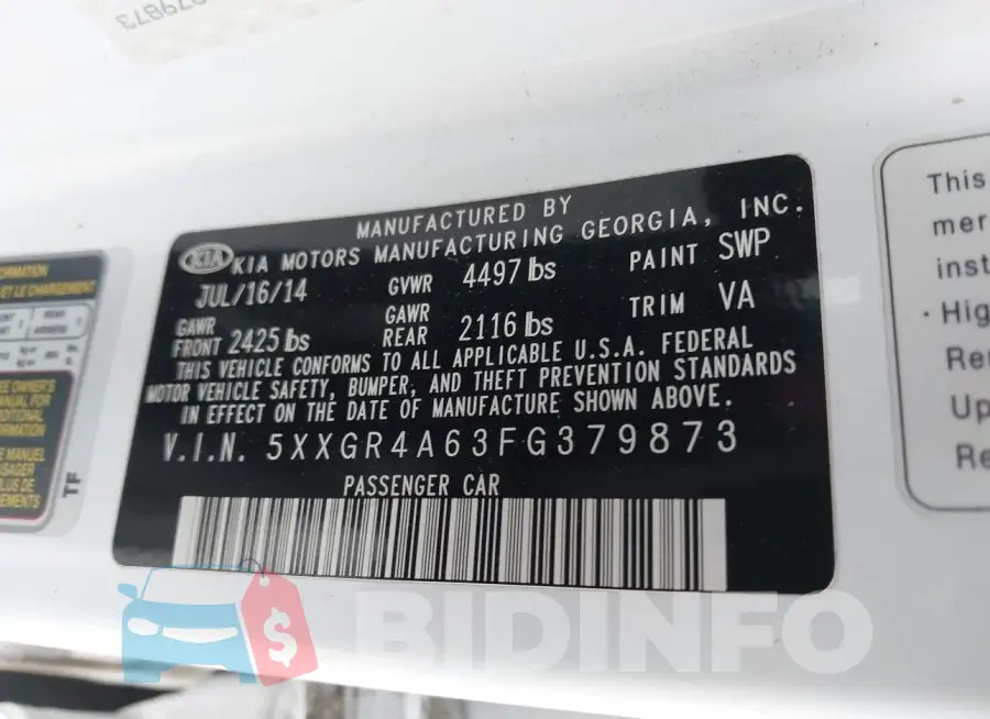 5XXGR4A63FG379873 Photo# 9