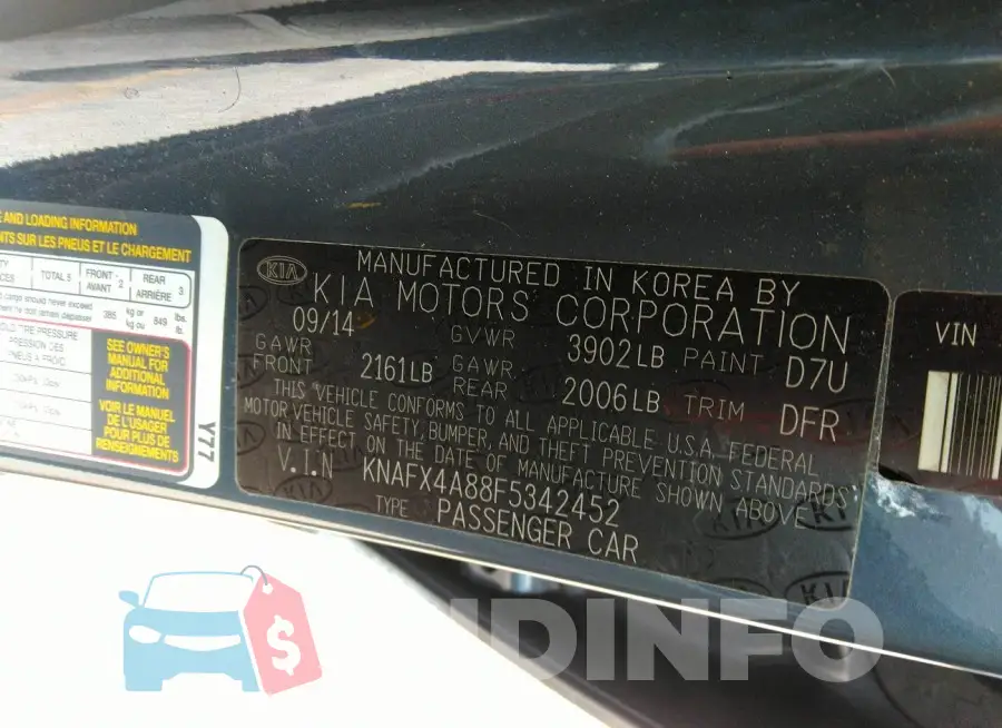 KNAFX4A88F5342452 Photo# 9