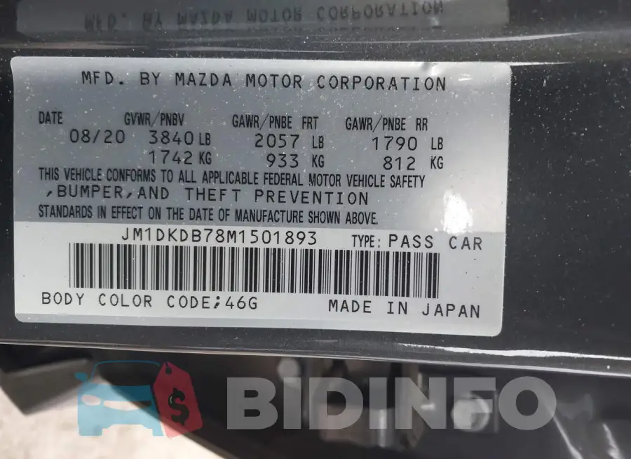 JM1DKDB78M1501893 Photo# 9