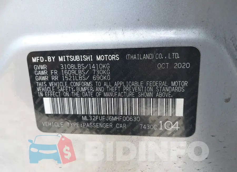 ML32FUFJ6MHF00630 Photo# 9
