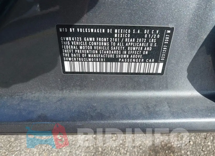3VWCB7BU2LM018191 Photo# 9