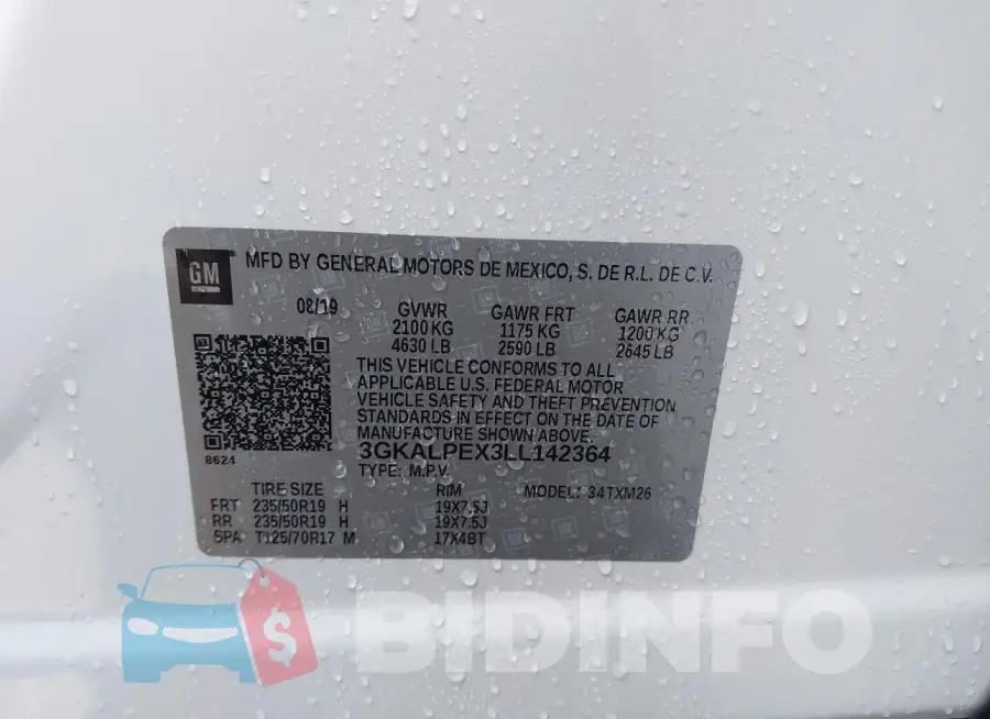 3GKALPEX3LL142364 Photo# 9