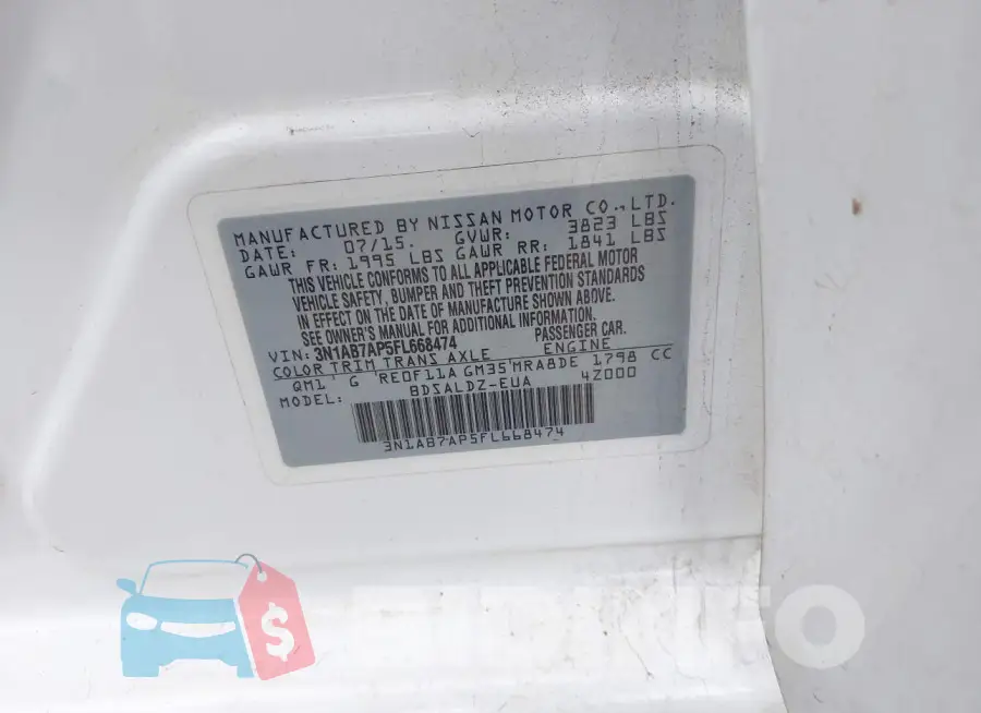 3N1AB7AP5FL668474 Photo# 9