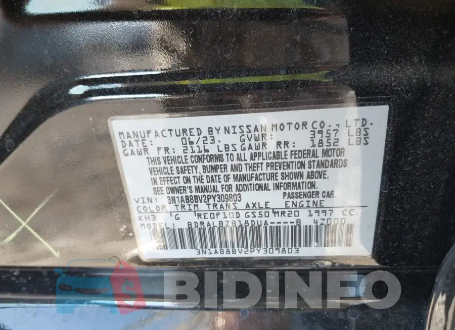 3N1AB8BV2PY309803 Photo# 9