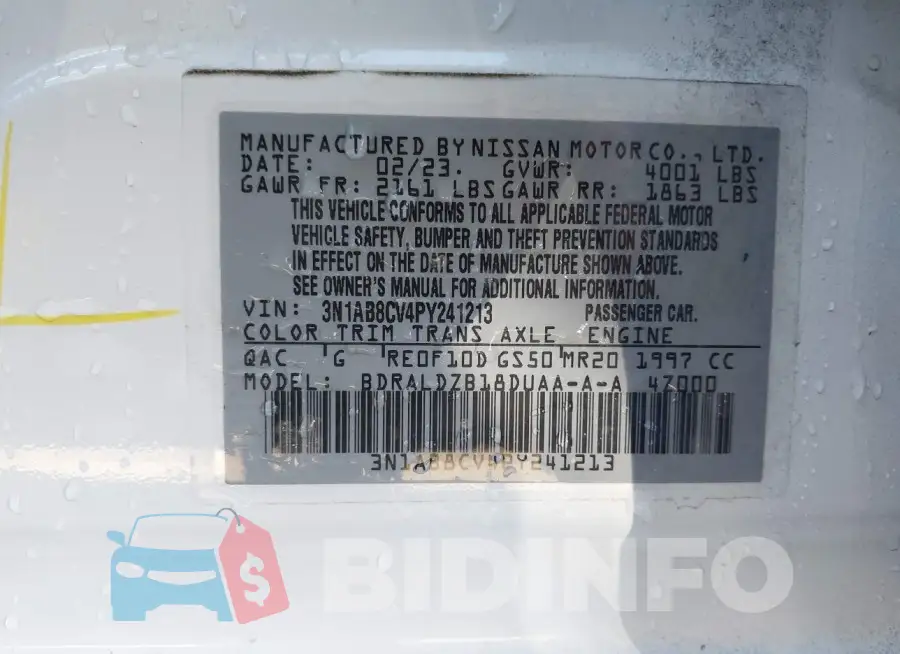 3N1AB8CV4PY241213 Photo# 9