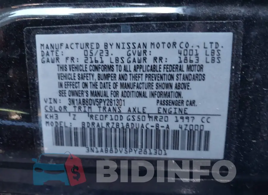 3N1AB8DV5PY281301 Photo# 9