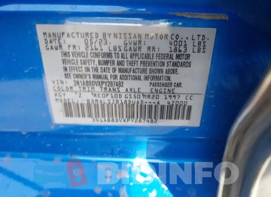 3N1AB8DVXPY287482 Photo# 9